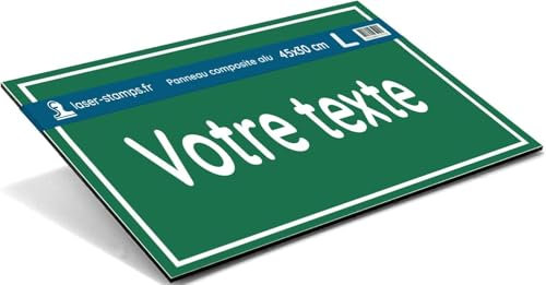 Schild mit Wunschtext selber gestalten – Alu-Schild für Privatgrundstück, Privatparkplatz, Baustelle, etc. – wetterfestes Alu-Verbund Hinweisschild (Grün, 450x300 mm)