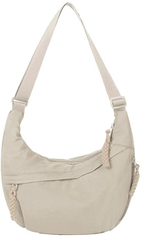 AndThere Borsa a Mezzaluna per Donna Uomo Borsa a Tracolla Grande in Nylon Crossbody Bag Hobo Borsa a Marsupio Borse a Mezza Luna con Tracolla Regolabile Borsetta Ragazza per Università Viaggio
