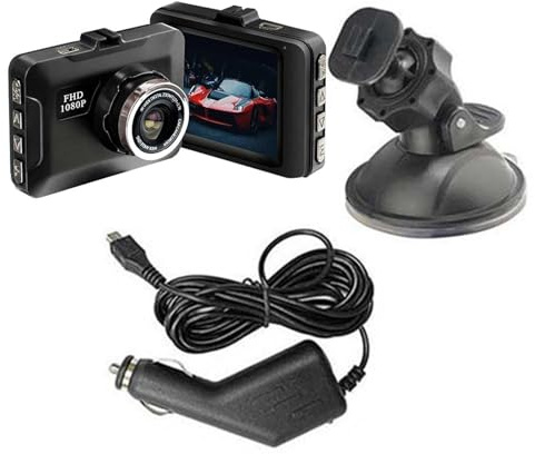 Videocamera per cruscotto auto - Videocamere da cruscotto FHD 1080P registratore, accessori per auto con visione super, monitor di parcheggio 2,4 x 2,24 x 1,22, registrazione