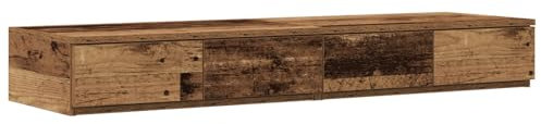 vidaXL Sänglådor Gammalt trä 120 x 36,5 x 16,5 cm Konstruerat trä, Minimalistisk sovrumsinredning, stiligt förvaringsutrymme, hållbar träbox, platsbesparande design
