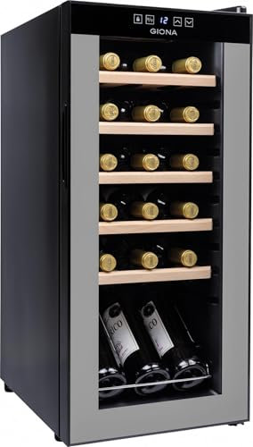 Bewitched Vinoteca 18 Botellas, Nevera Expositora Vino,¡incluyendo mágnums! Diseño elegante, compresor, y temperatura ajustable,Puerta de Cristal, Panel Táctil y balda de exposición. (18 Botellas)