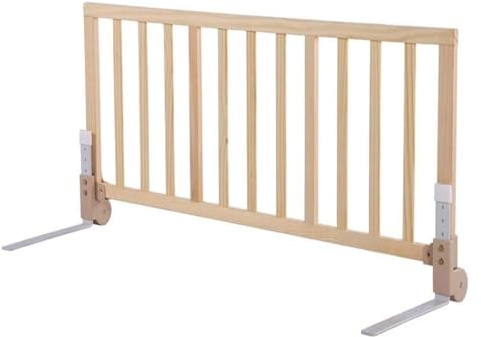KanDuo Bettschutzgitter, Bettgitter, 120 * 42 cm Holz, extra hohes Bettgeländer, Massivholz-Klappzaun, bruchsicheres Bettgeländer am Bett