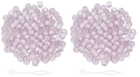 AKRYLPÄRLOR TRANSPARANT STORT HÅL LÖSA PÄRLOR HÅR FLÄTA SKÄGGPÄRLOR MED HÅRPÄLLA MÅNGSIDIGT FÖR KVINNOR OCH MÄN VÄVNING AV LÅNGT HÅR (Rose Red)