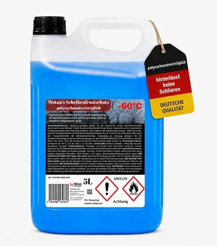 Wotan's 5 Liter Scheibenfrostschutz - 60 Grad | Frostschutz Konzentrat für die Auto Scheibenwaschanlage | Scheibenfrostschutz Konzentrat 5L | Frostschutzmittel Scheibenwaschanlage (5 Liter)