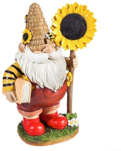 Figurine de nain de jardin magnifiquement conçue, fabriquée à partir de résine résistante aux intempéries, parfaite pour tout thème de jardin (A)