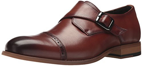 STACY ADAMS mens Desmond Cap Toe Monk Strap Loafer, Cognac, 11 US