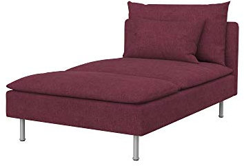 Soferia Überzug Kompatibel Mit Soderhamn Recamiere Bezug Schonbezug Chaiselongue-Bezug Husse Wasserabweisend Fleckschutz Softi Rot Bordeaux