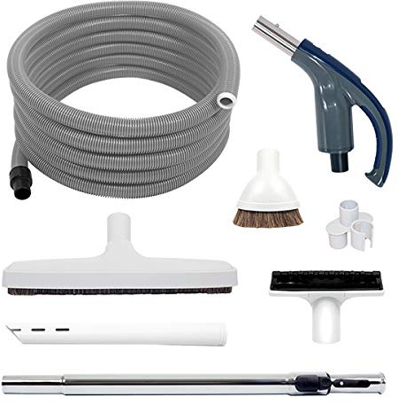 Flexible Aspiration Centralisée Speedflex 12,2ml + Poignée + 4 Brosses + Canne Télescopique - L’Aspirateur Qui Sort Du Mur - Aspirateur Centralisé - Garantie 2 Ans