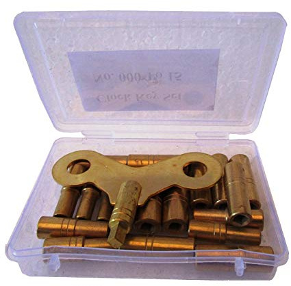 Brass Blessing 5020 Uhrenschlüssel-Set aus Messing, 18 Schlüsseln, ungerade und gleichmäßige Größen