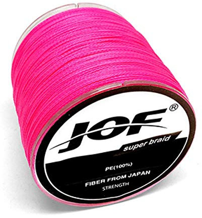 300M Multicolour PE Geflochtener Draht 4 Stränge Multifilament Japanische Angelschnur, Pink, 300M 0,32MM 40LB