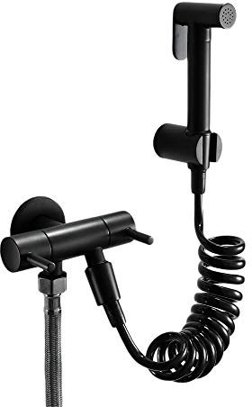 KUANDARDD Mode Handbrause Bidet Set, Toilette Bad Bidet mit Schlauch und Halterung für Bidet WC Waschen Haustierbad persönliche Hygiene, WC Brause Set Langlebig