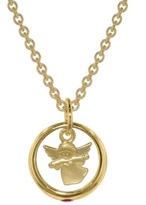 trendor Gold Taufring-Anhänger mit goldplattierter Halskette 73464-40 40 cm
