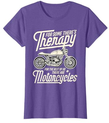 Funny Motorcycle Rider Therapy - Vintage Biker Gift T-Shirt