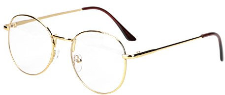 Klassisch Brillenfassung Deko Lesebrille Damen Herren Vintage Brille Rund Modern Dekobrille Leicht Nerdbrille Ohne Stärke Farbig Rahmenbrille Accessoire Hornbrille Unisex Streberbrille mit Brillenetui