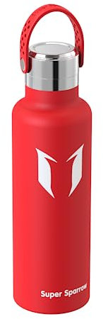 Super Sparrow Borraccia Termica, Ultraleggero Acciaio Inox 18/10 Bottiglia Termica - 500ml - Senza BPA Borracce, Thermos per Bambini, Scuola, Sport, Campeggio, Yoga, Palestra, Ciclismo