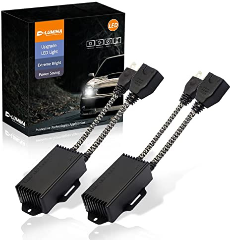 D-Lumina Leuchtmittel H7 LED Decoder Widerstand, Canbus Warnung Entlastung und Flackern Adapter, Warnkondensatoren (2 Stück)