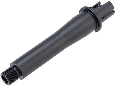 Genérico Cañón Externo Outer Barrel de 5'' Pulgadas para réplicas eléctricas de Airsoft Tipo M4 o AR15, de Aluminio anodizado en Negro. Rosca para bocacha o silenciador de -14 mm estándar