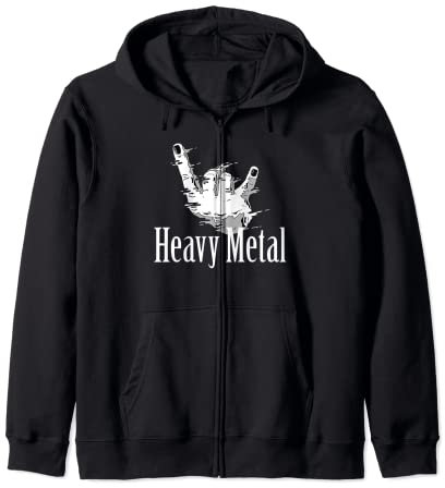 Heavy Metal Pommesgabel Mano Cornuta Metal Hand Metal Kapuzenjacke