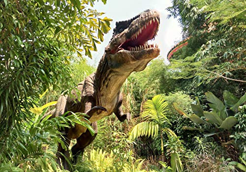 wandmotiv24 Fototapete T-Rex Dinosaurier Wald, 200 x 140cm - selbstklebende Vliestapete 150g, Wanddeko, Wandbild, Wandtapete, Dino Wald Tyrannosaurus M6471