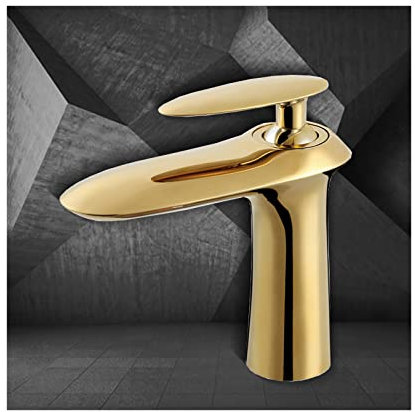 Brass Bathroom Faucet Bathroom Sink Faucet Single Handle Rv Lavatory Vanity Faucet Countertop Installation, Hot and Cold Adjustable, for Washstand,gold
