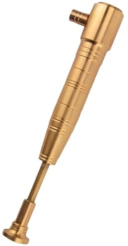 Encendedor de latón hecho a mano, antorcha tribal de metal, encendedor de queroseno, serie creativa alienígena corta y larga, antorcha de latón grande, cigarrillos retro de gasolina, regalo divertido