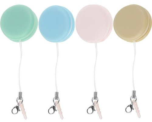 4Pcs Macaron Phone Screen Cleaner, Macaron Computer Screen Cleaner Wipe, Reusable Cleaning Wipe Glasses Cleaner with Case,Portable Cleaning Tools for Smart Phone Computer Tablet