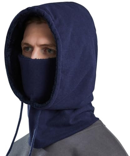 Verstellbare Sturmhaube, Skimaske, Kapuze, atmungsaktiv, für Skateboard, Balaclava, Blau, blau, One size