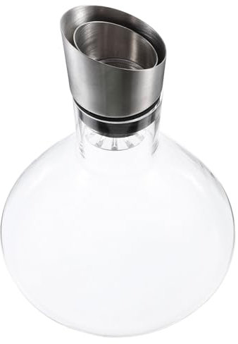 JECOMPRIS Decantador De Vidrio Para Divisor De Licor De Boca Inclinada Decantador De Vino Rápido Dispensador De Whisky De Cristal Para Cenas y Fiestas