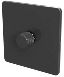 SAMOTECH WIFI Smart DIMMER UK No neutral wire required, compatible with Alexa, Google, Tuya, Smart Life - Grey/Grey 1-Gang