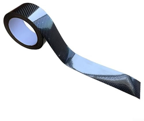 Autofolie, Hochglanz-Vinyl-Auto-Wrap-Kit für Verdunkelung, Chrom, Löschen von Win-Dow-Zierleiste, Türschwelle, DIY, wasserdichte Kohlefaser für Motorräder, Fahrräder (5 cm x 10 m)