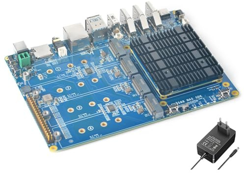youyeetoo CM3588 Plus Mini NAS Plate-forme, jusqu'à 8 K vidéo, RK3588, OpenMediaVault fit, 32 Go LPDDR5, 4 socles M.2 PCIe3.0, solutions NAS, serveur domestique, stockage cloud local (kit NAS 32 G +