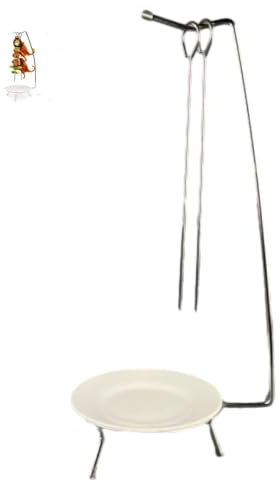 Ahhzyys Spiedino Gancio Spiedo Stand Barbecue Rack Griglia Supporto Verticale Porta Spiedo Spiedini Spiedo Barbecue Appeso Cremagliera Accessori per Barbecue