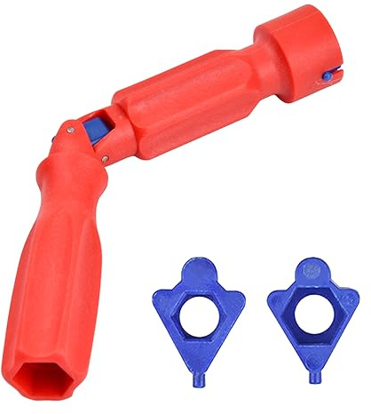 Dokeno Clé de Réparation de Siège de Toilette, Clé d'Installation de Siège de Toilette Universel Clé pour Siège de Toilette Outil de Fixation de Siège de Toilette avec Plus Possibilités (Rouge)