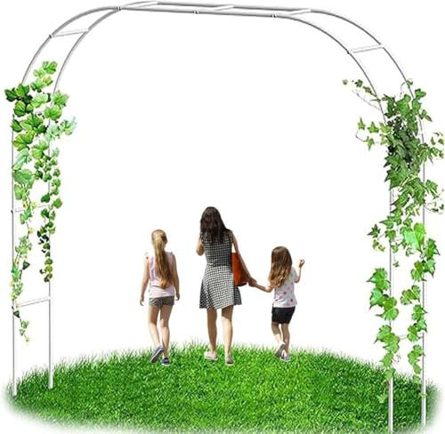 WCQSYY 1.40/2.30M Haut Arche De Jardin Arceau À Rosiers Treillis pour Plantes Grimpantes Arche De Mariage Extérieur 1.20M 1.40M 3.0M 3.50M Largeur,Blanc,W1.4M*H2.3M