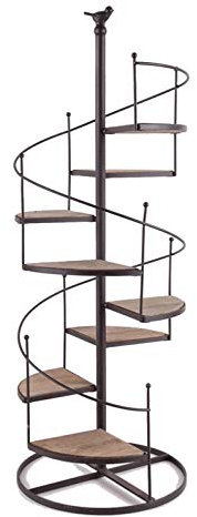 Modern Iron Art Spiral Staircase Flower Stand for Corner Decoration of Living Room Garden Balcony