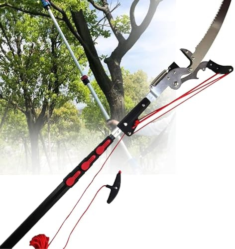 Telescopic Tree Lopper,Gardening Heavy Duty Long Reach Loppers,Extendable Ratchet Pulley Pole Pruner Hand Garden Loppers,Precise Cutting for Cutting Trimming High Branches Leaves Shrubs(6M (20FT))