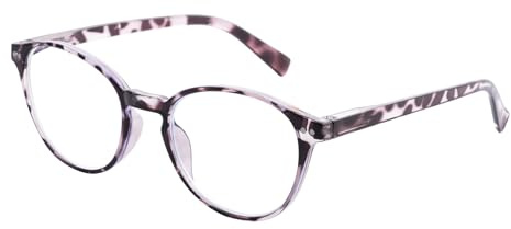 OKH Blue Light Blocking Glasses for Women Men Computer Gaming Eyewear Anti Glare Anti Eye Strain Reduce Headaches Eyeglasses with Spring Hinges (Purple Tortoise, Round)