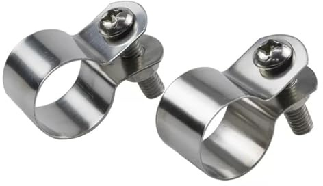 Verstellbare Rohrschelle, 10 Stück 10 mm 12 16 20 25 27 32 33 35 mm U-förmige Schelle aus Edelstahl 304, Erdungs-U-förmige Rohrschelle, verbreiterte Rohrschelle(33mm)(12mm)