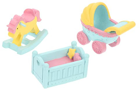 Decorazione Torta Compleanno Bimbo in Resina 3 Pezzi Cavallo