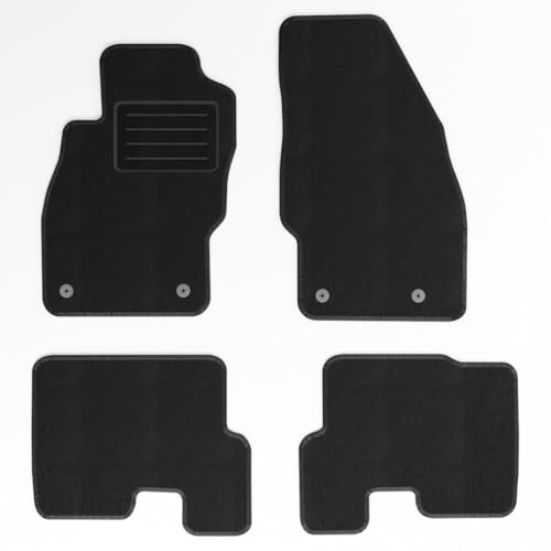 Mats4all Textil Fussmatten Passend für Opel Corsa E 2014-2019 | rutschfest | Mit Verstärkung | 4-teilig