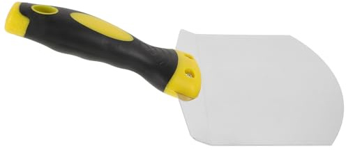 KOMBIUDA Spatule Courbée en Acier Inoxydable pour Enduit à Cloisons Sèches, Outil Demi-circulaire Facile à Transporter, pour Espaces Étroits et Coins