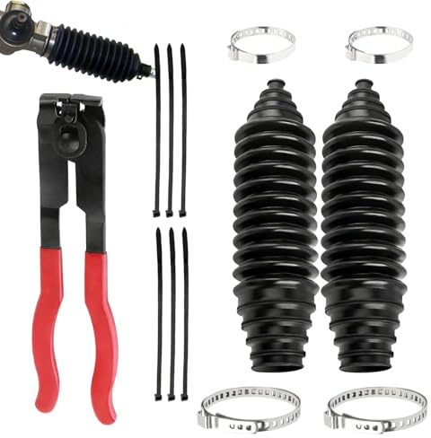 Fuelles de Dirección – Juego de 1 Fuelle de Goma para Cremallera de Dirección | Fuelles Universales de Rótula para Coche | Protectores Antipolvo Resistentes para Clima Frío e Invierno
