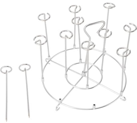 SIXRUN Porta Spiedino per Spiedini, Griglia Salvaspazio in Acciaio Inossidabile 304, Strumento Versatile per Barbecue per Chef Domestici (6QT)