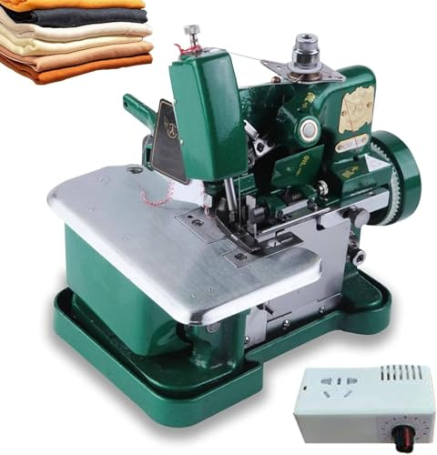 Overlock symaskin, slitstarkt tyg overlocker, 3 000 stygn/minuter, metallram för fållning och sömnad