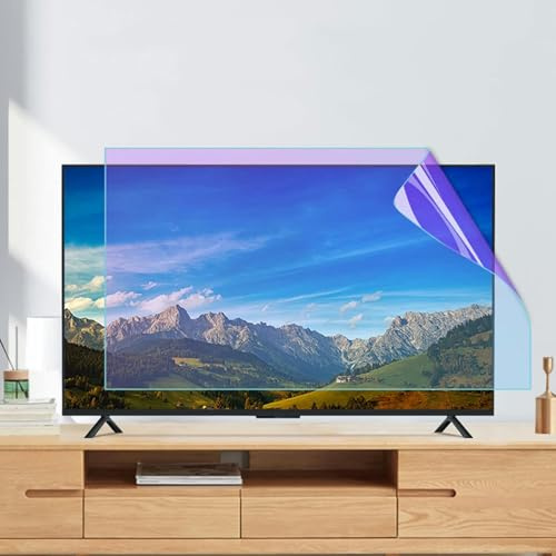 CWCQGH 50-60 Inch TV Screen Protector, Anti-Glare ＆ Anti Blue Light Filter Anti Scratch Protector Film, for Flat Curved TV (58 inch/1269×721mm)