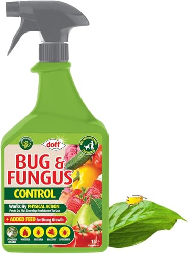 Doff Bug & Fungus Control Spray 1L – Ready-to-Use Insecticide & Fungicide for Plants | Controls Aphids, Whitefly, Mildew & Black Spot | Garden Plant Protection Spray/PESTICIDE FREE