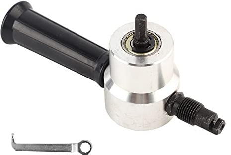 160A Hand Sheet Metal Nibbler Saw Cutter, Dual - Head Metal Cutting Tool, 360° Rotating Blade for Electric or Pneumatic Drill, Cuts Steel up to 1.8mm, Stainless Steel 1.2mm,
