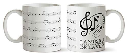 Mopec G297.1 - Tazza in ceramica con spartito musicale, in confezione regalo