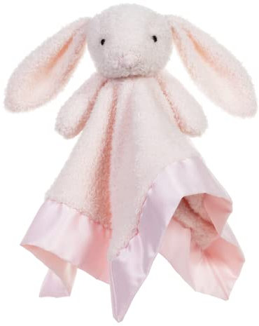 Apricot Lamb Stuffed Animals Baby Comforter Pink Bunny Security Blanket Infant Nursery Character Blanket Luxury Snuggler Plush Lovey for Newborn Baby Doll Blanket(Pink Bunny)