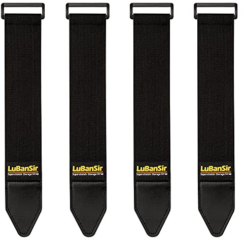 LuBanSir Cinch Straps, 2 x 24 (4 Pack) Elastic Hook and Loop Storage Strap for Extension Cord, Cable, Cord Wrap, Rope and Hose